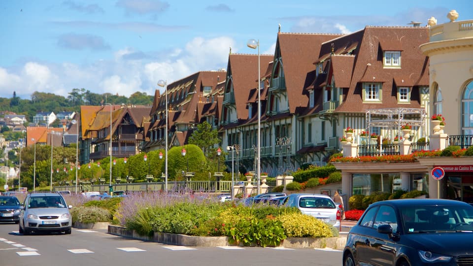 Deauville which includes a city
