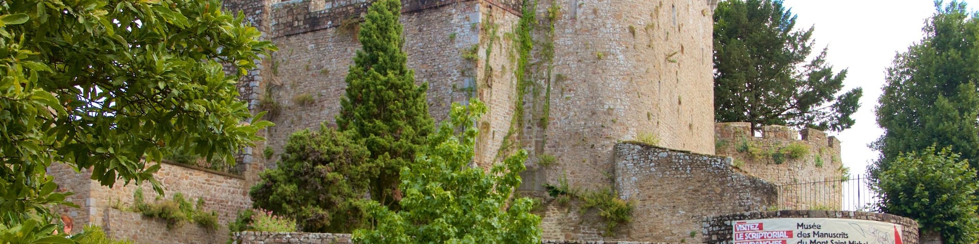 Avranches showing a ruin and heritage elements