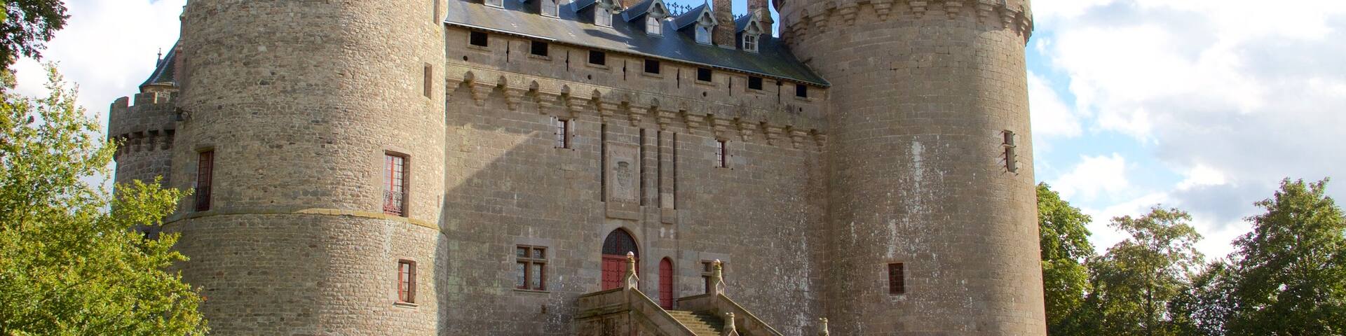 Combourg showing heritage elements, chateau or palace and heritage architecture