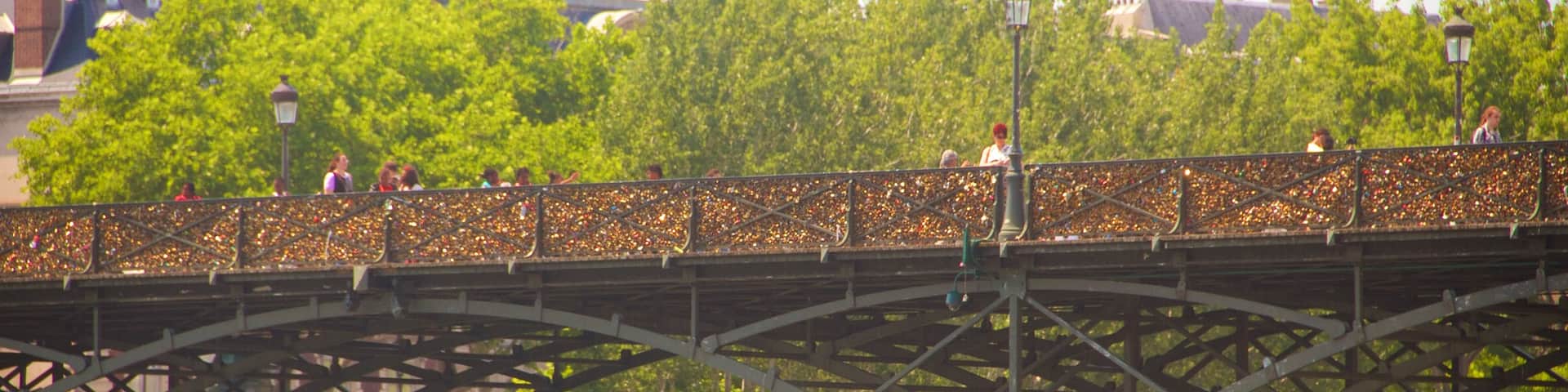 Pont des Arts mettant en vedette rivière ou ruisseau et pont