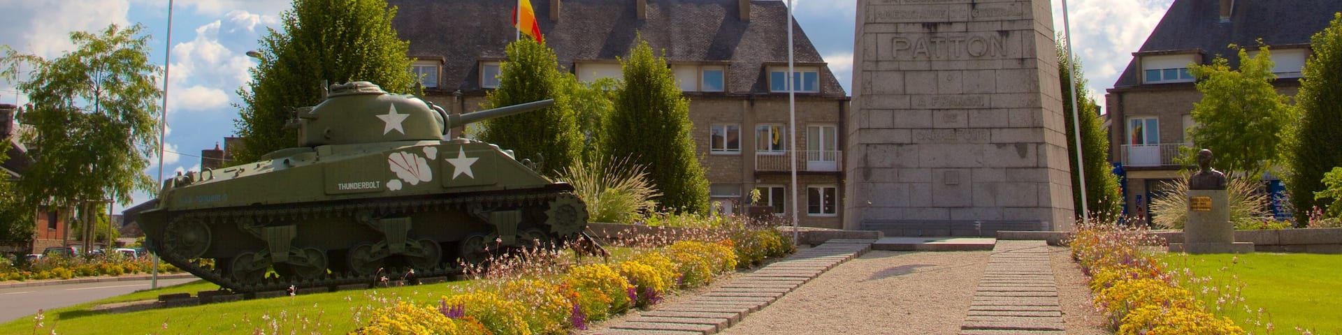 Avranches featuring military items and heritage elements