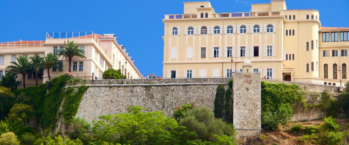 La Condamine-Chatelard featuring a city and a garden