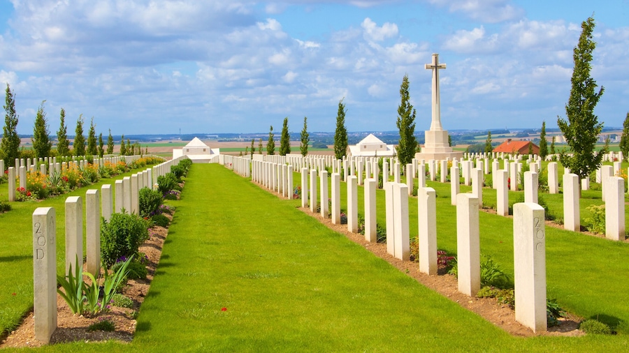 Villers-Bretonneux which includes a cemetery