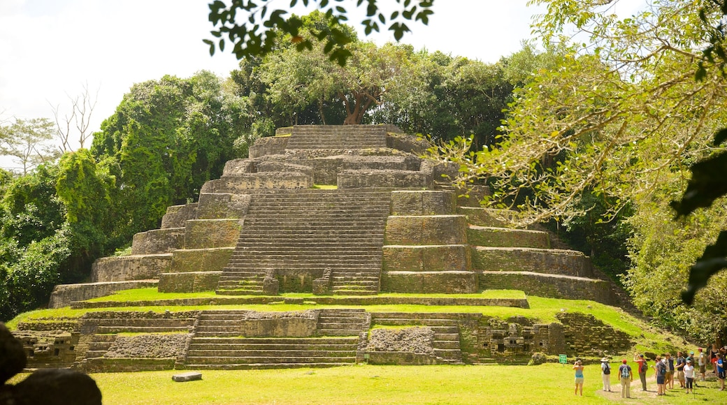 Lamanai mostrando cultura indígena y elementos del patrimonio