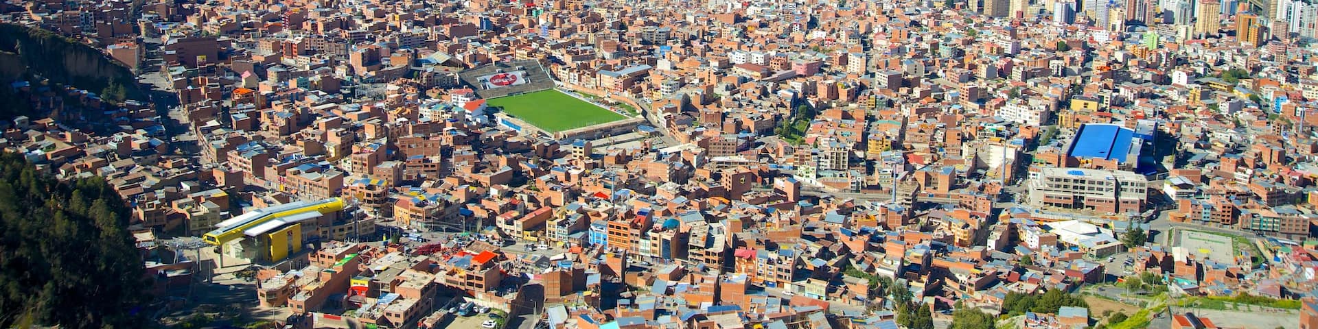 La Paz showing landscape views and a city
