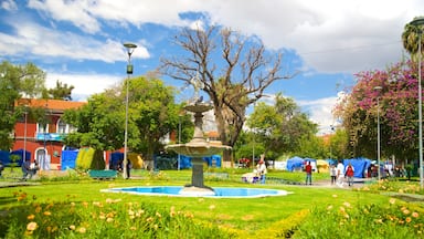 Plaza Colon som visar en trädgård