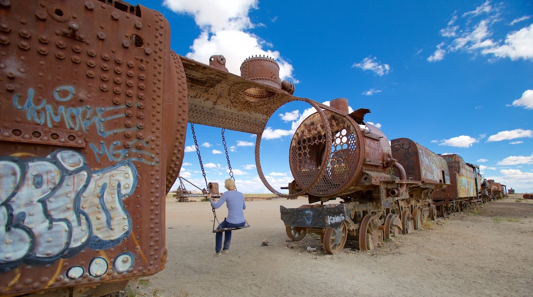 Train Cemetery which includes building ruins