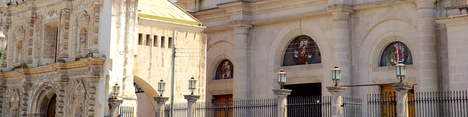 Quetzaltenango Cathedral featuring heritage elements and a church or cathedral
