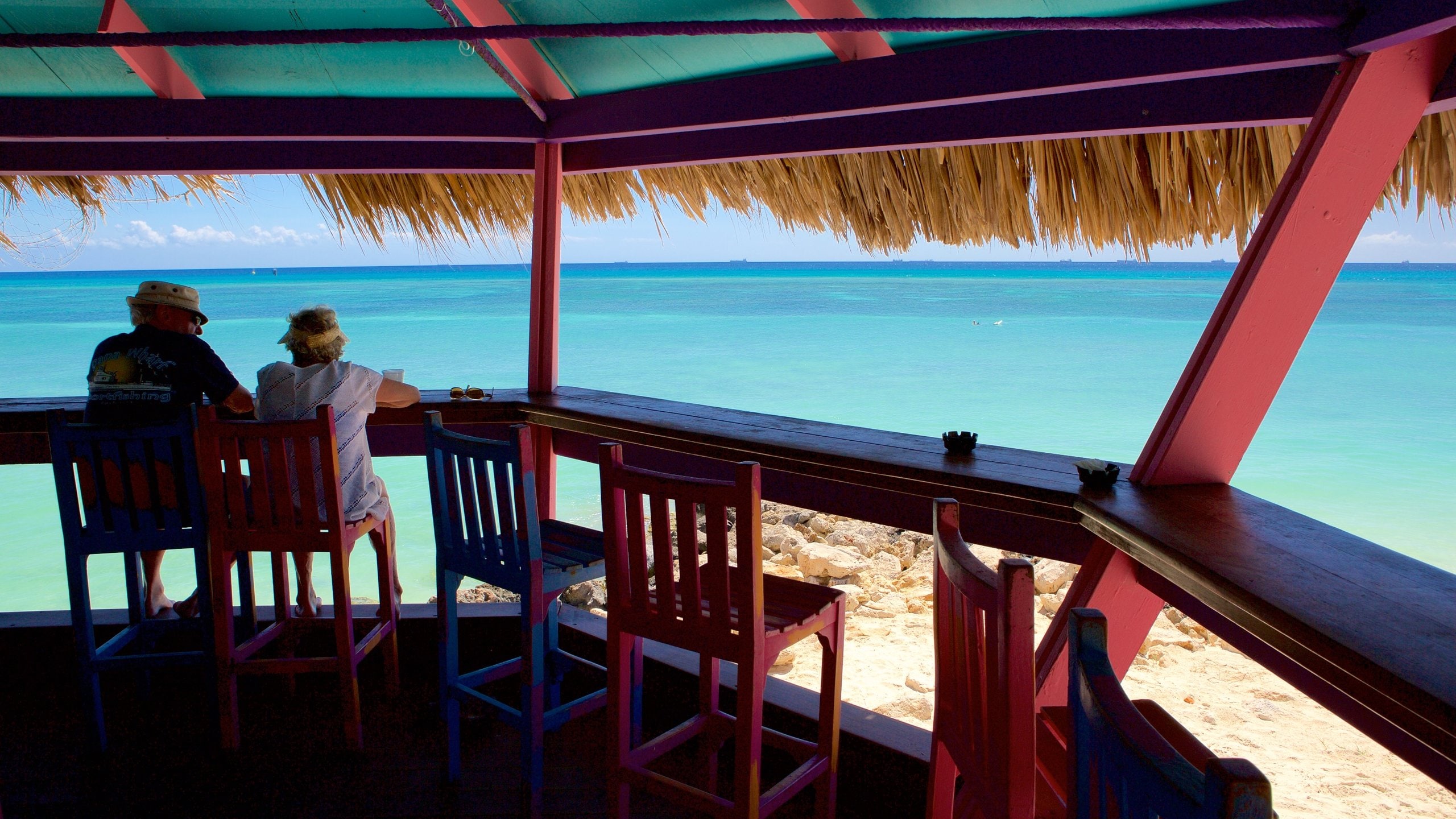 Oranjestad which includes a sandy beach as well as a couple