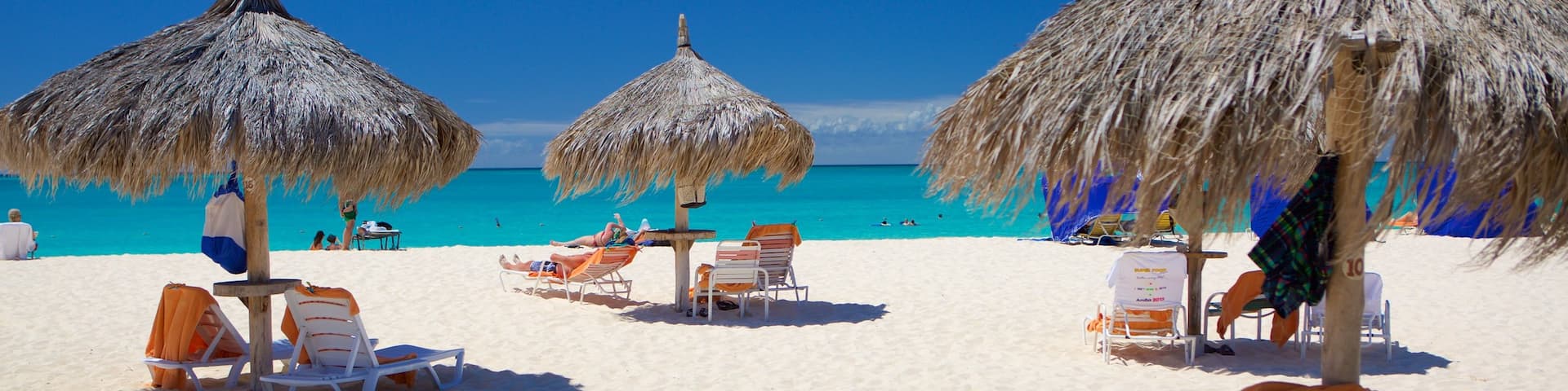 Eagle Beach which includes a sandy beach