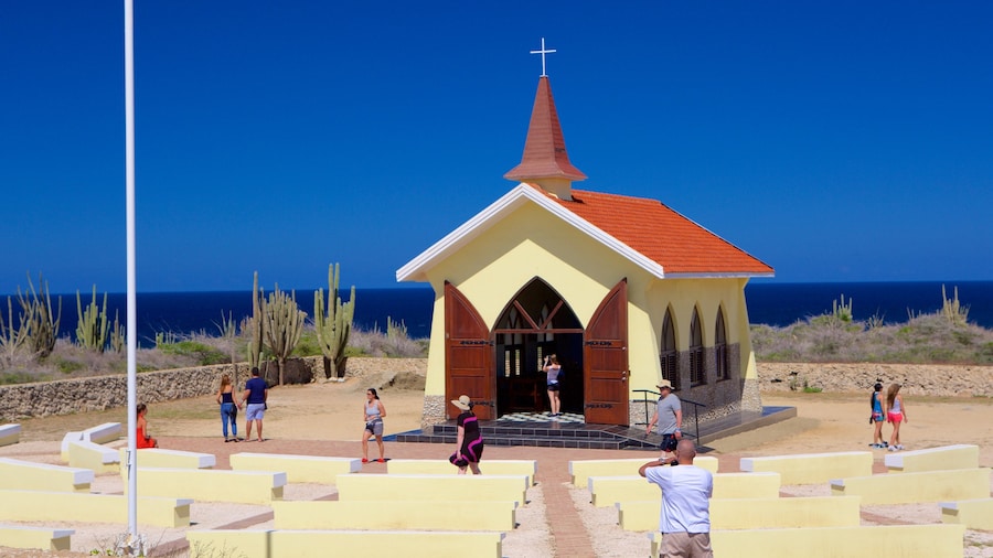 Alto Vista Chapel which includes a church or cathedral and general coastal views
