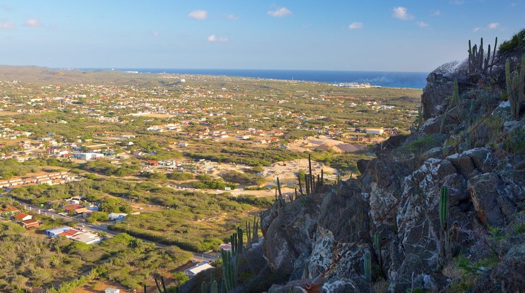 Monte Hooiberg mostrando una ciudad y vistas generales de la costa