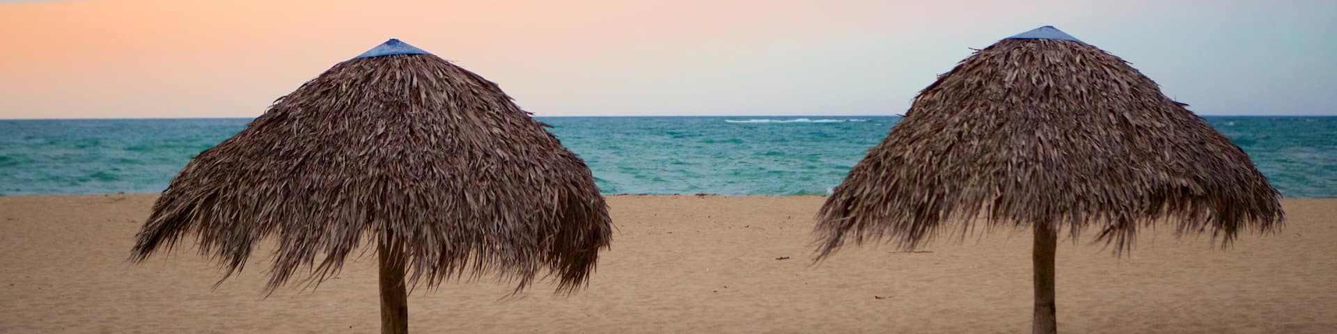 Playa Dorada qui includes coucher de soleil, scĂšnes tropicales et plage