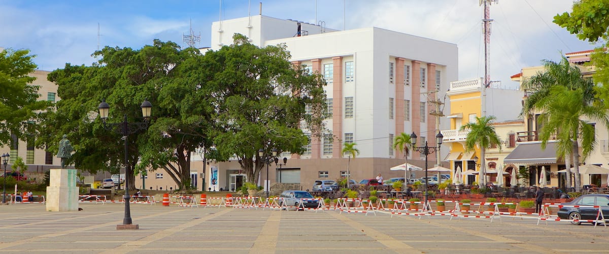 Alcazar de Colon featuring a square or plaza and a city