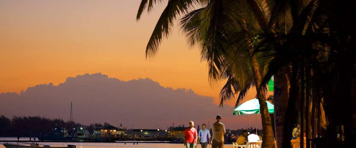 Dominican Republic which includes a sunset and general coastal views