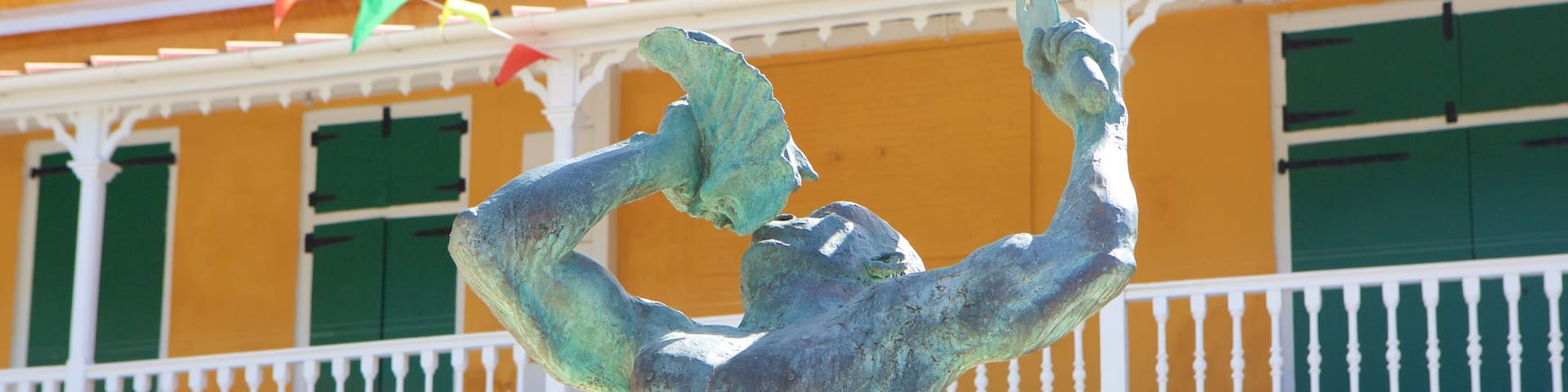 Frederiksted which includes a statue or sculpture