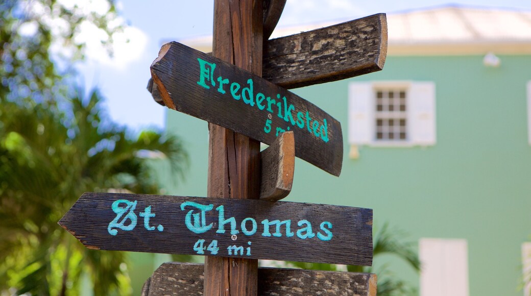 Cruzan Rum Factory featuring signage