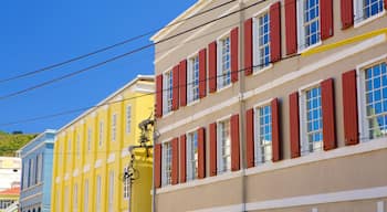 Christiansted que incluye distrito financiero central