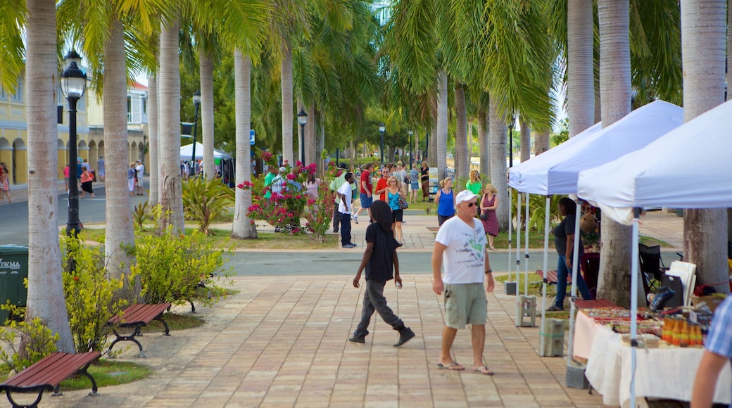 Frederiksted which includes street scenes and markets