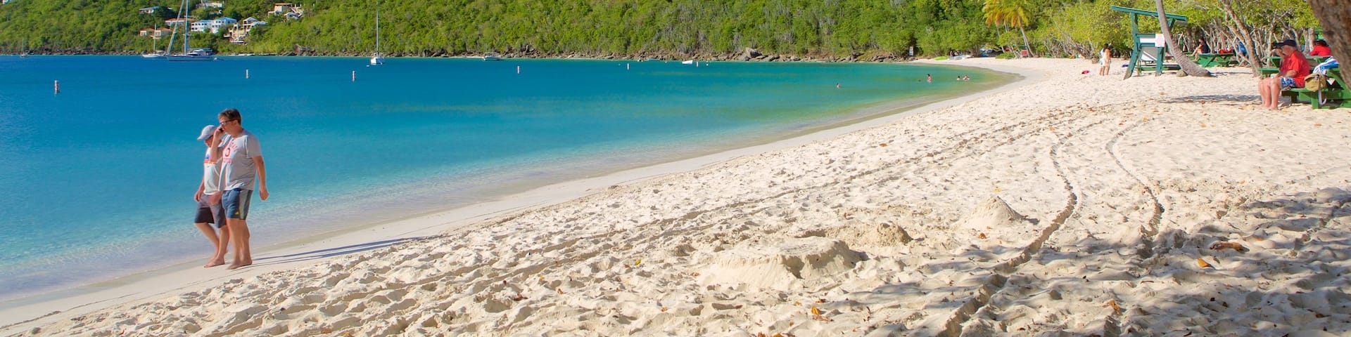 Magens Bay featuring a beach