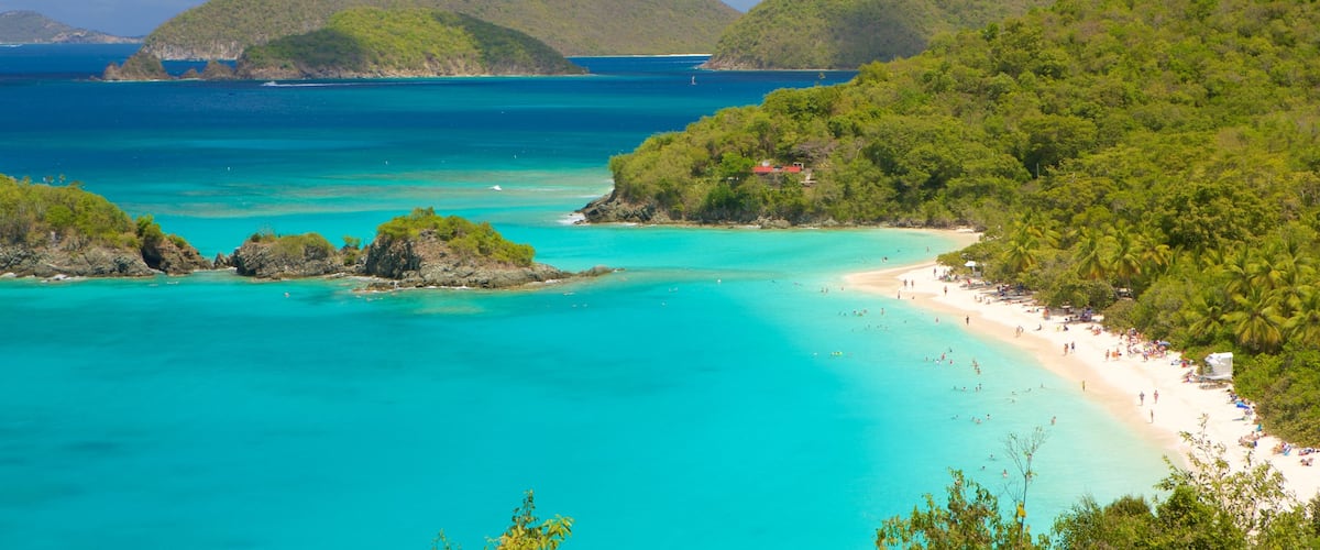 Trunk Bay ofreciendo imágenes de una isla