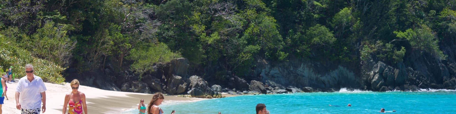 Trunk Bay featuring a beach