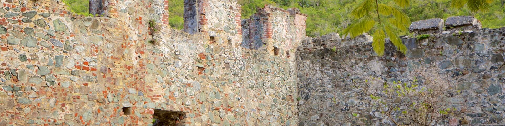 Annaberg Plantation showing heritage elements and building ruins