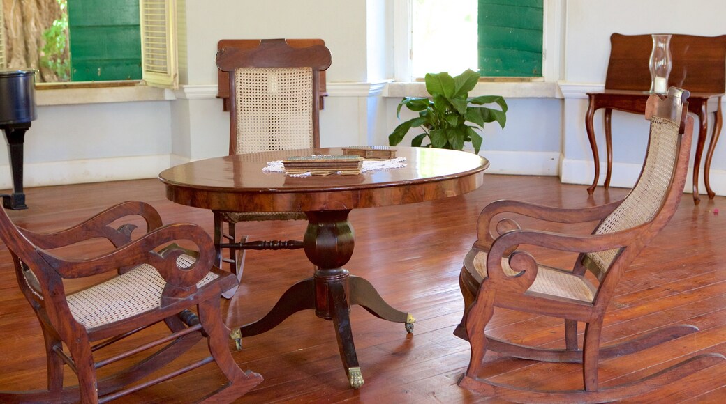 Whim Plantation Museum featuring heritage elements and interior views