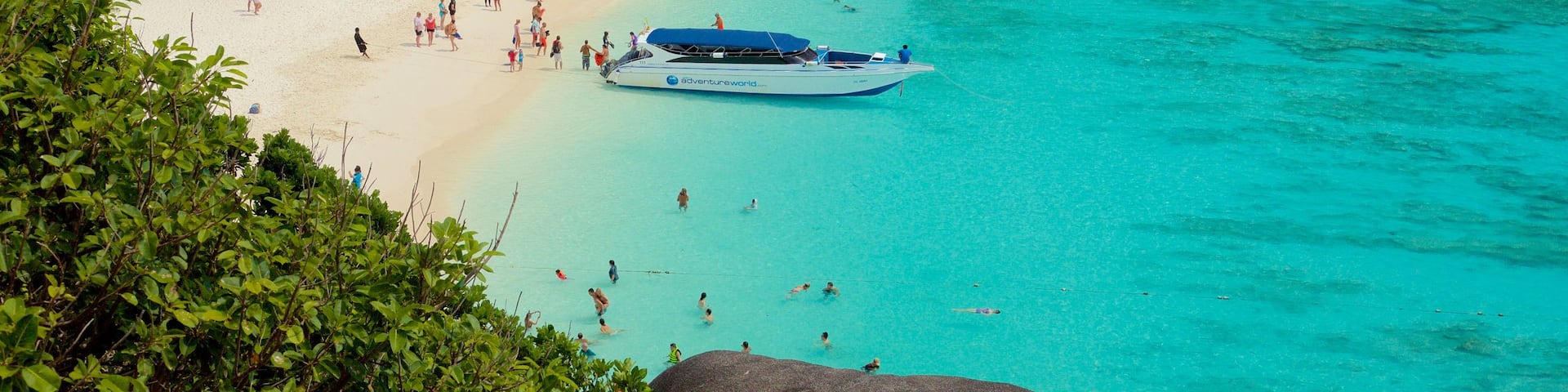 Ko Similan National Park showing rugged coastline and a sandy beach