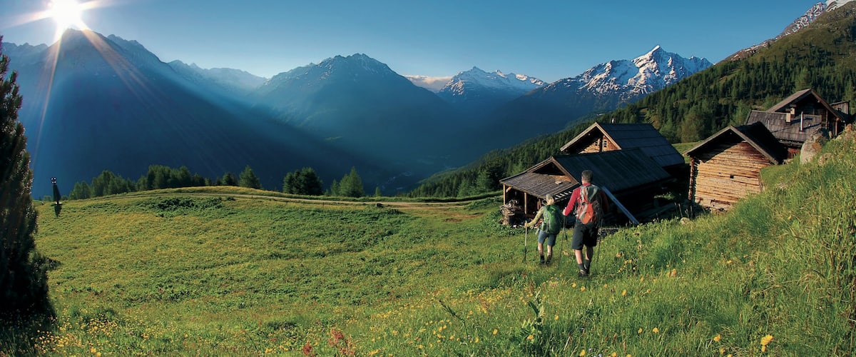 Austria featuring mountains, landscape views and hiking or walking