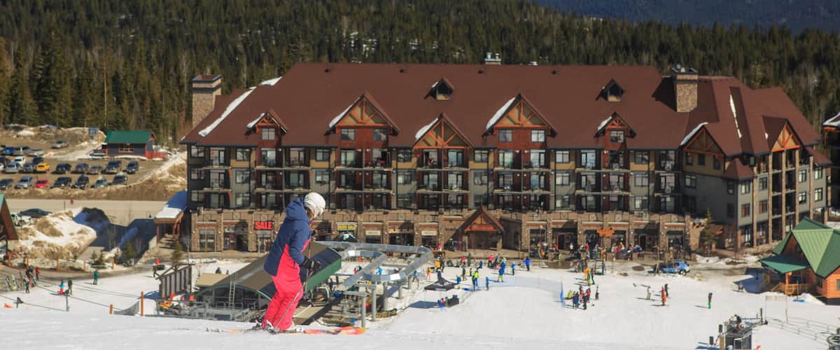 Kicking Horse Mountain Resort featuring a luxury hotel or resort and snow