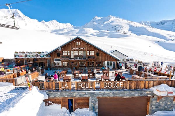 Station de ski de Val Thorens qui includes sortie au restaurant, panoramas et neige