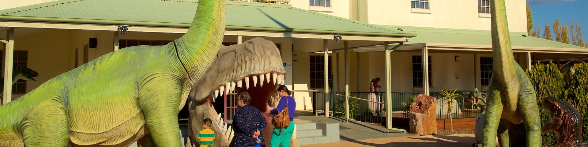National Dinosaur Museum as well as a small group of people