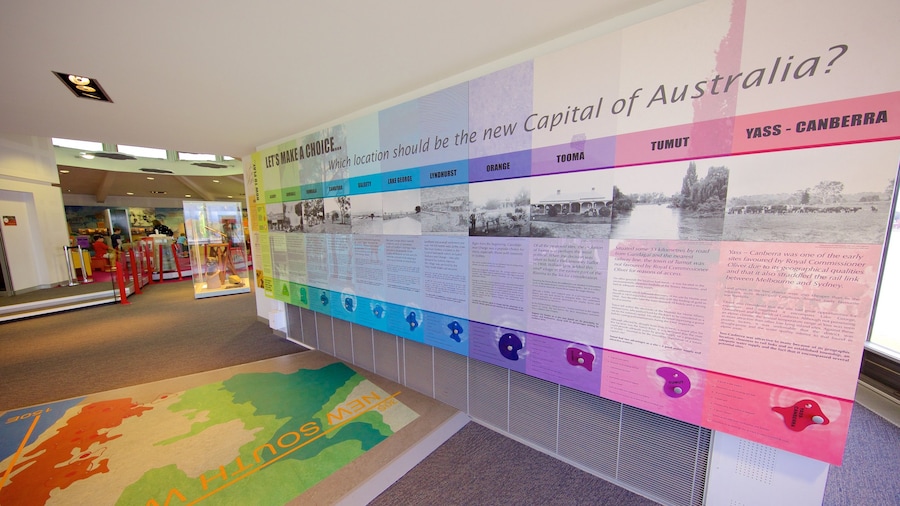 Canberra which includes interior views
