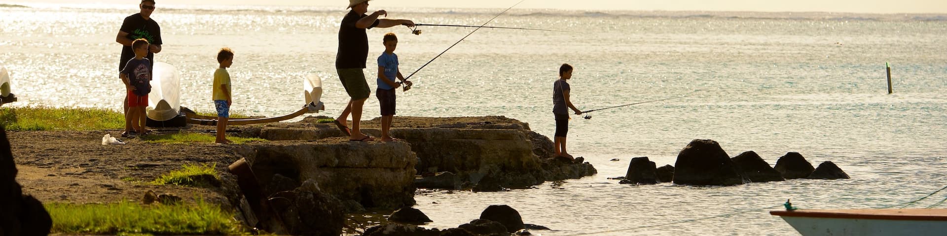 Arutanga which includes general coastal views and fishing as well as a small group of people