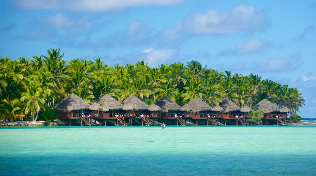 Akitua Island toont tropische uitzichten en algemene kustgezichten