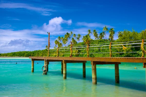 Plage de Muri montrant scènes tropicales