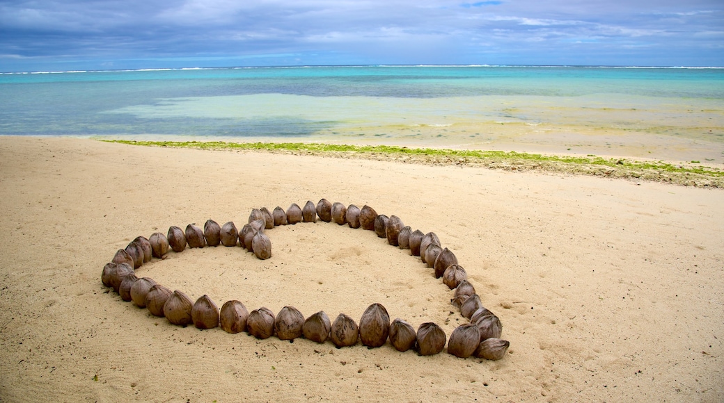 Rarotonga showing a beach