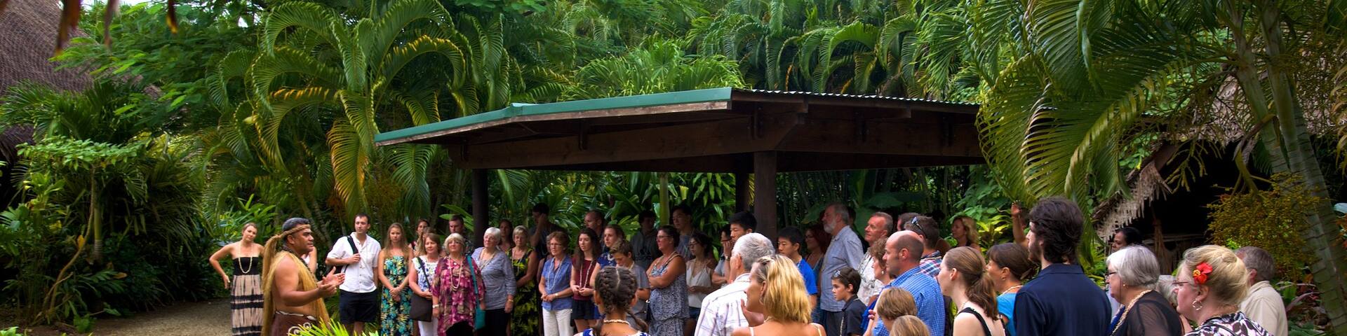 Te Vara Nui Village as well as a large group of people