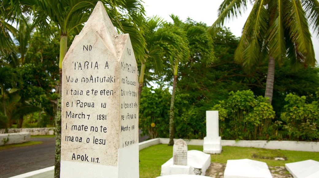 Rarotonga das einen Friedhof