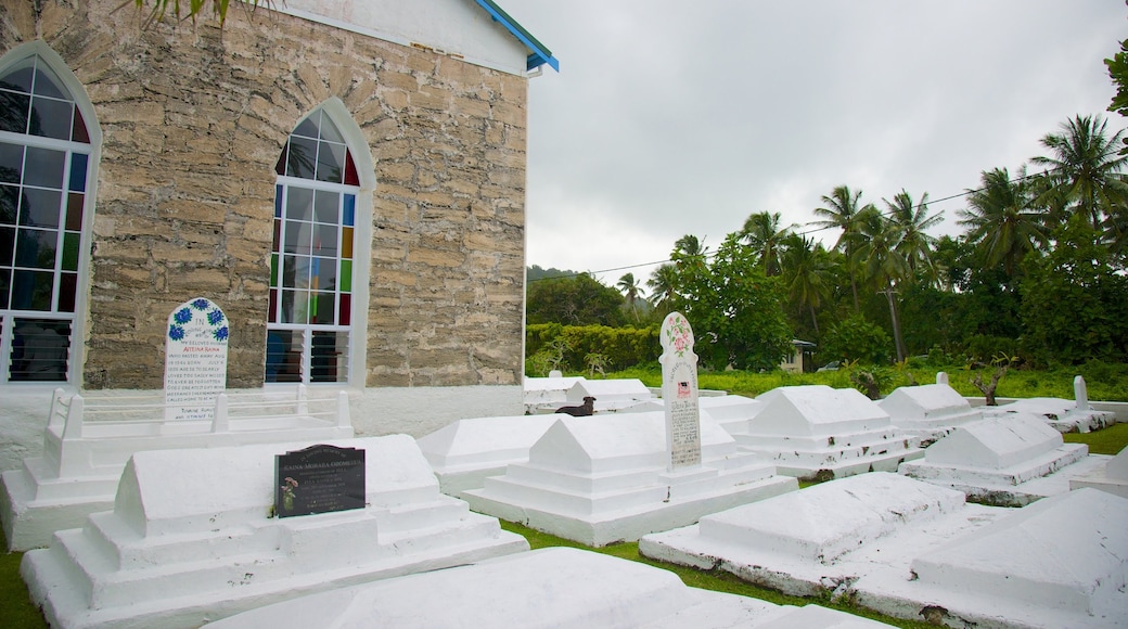 Rarotonga ofreciendo un cementerio