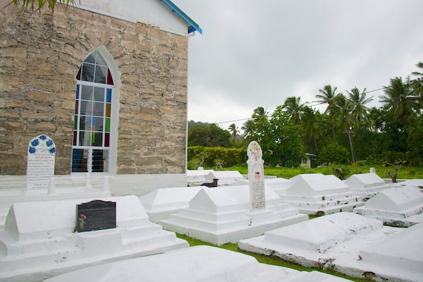 Rarotonga montrant cimetiĂšre
