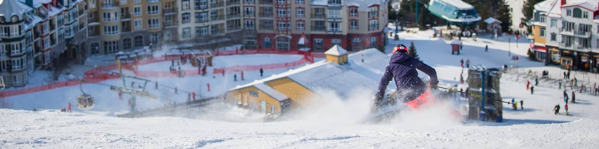 Mont-Tremblant Ski Resort showing snow, a luxury hotel or resort and snow skiing