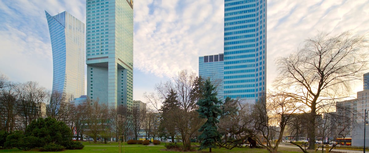 Warsaw showing a city and modern architecture