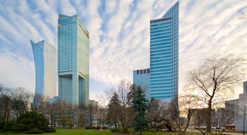 Warsaw showing modern architecture and a city