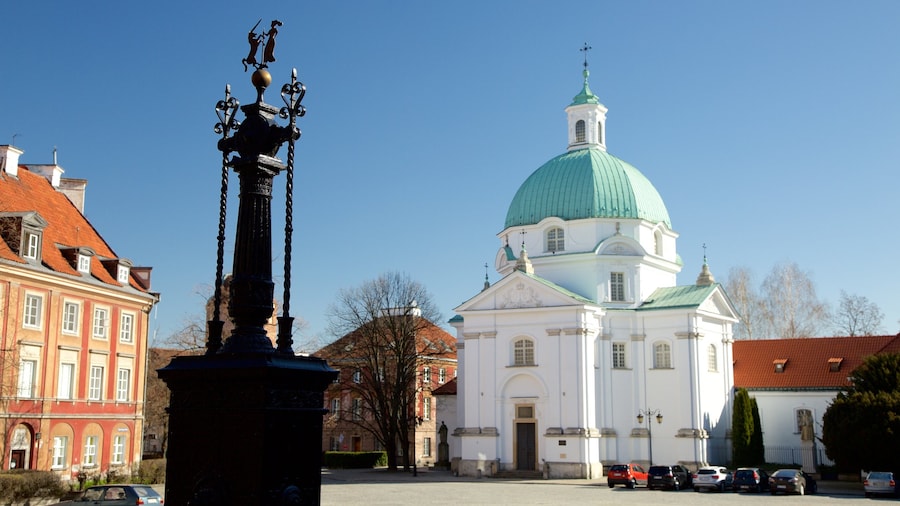 Warsaw featuring a church or cathedral, heritage elements and heritage architecture