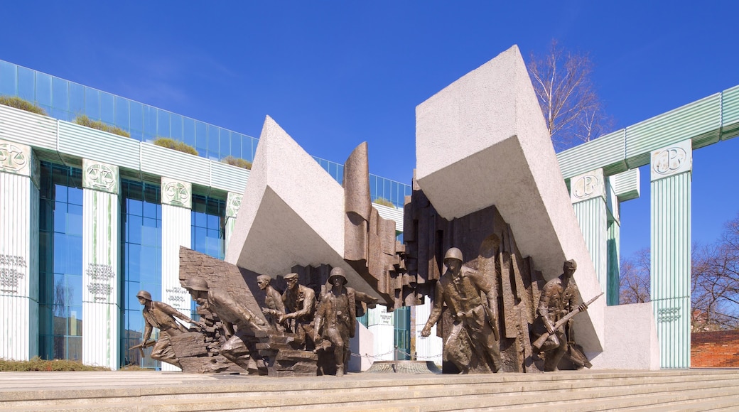 Warsaw Uprising Monument which includes a statue or sculpture