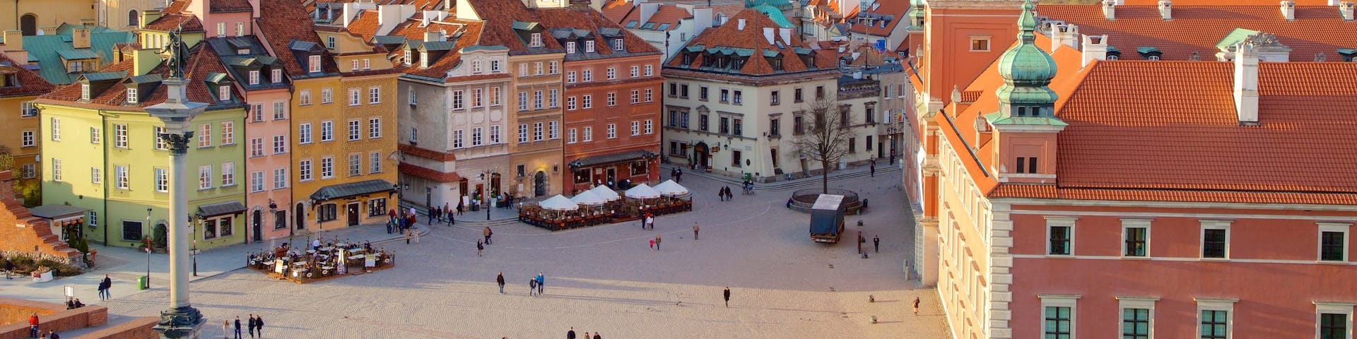 Castle Square which includes a square or plaza and a city