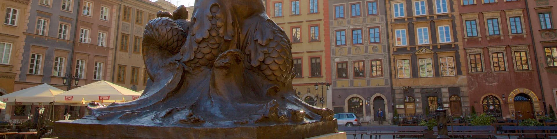 Warschau das einen Platz oder Plaza und Statue oder Skulptur