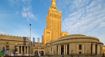 Palace of Culture and Science showing heritage architecture and heritage elements